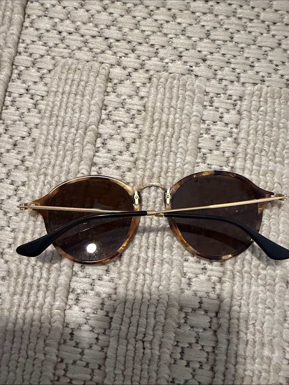 Ray-Ban Round Tortoiseshell Frame Sunglasses with Brown Lenses 4921 - Picture 4 of 4